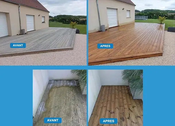 Nettoyage de terrasse extérieure en Maine-et-Loire